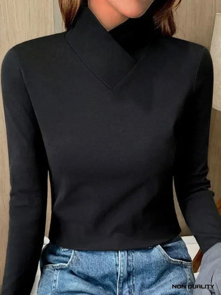 Women's Slim-Fit Long-Sleeve Turtleneck Jumper
