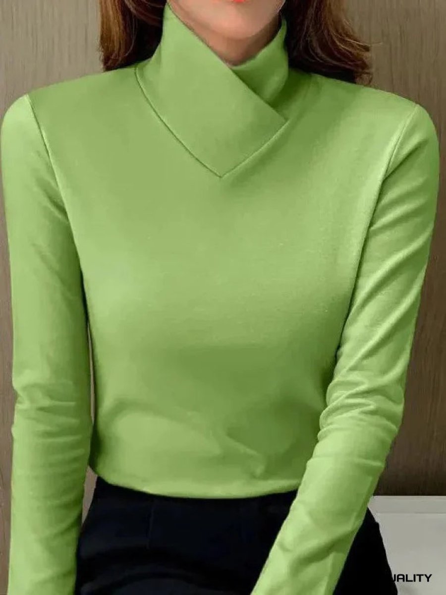 Women's Slim-Fit Long-Sleeve Turtleneck Jumper