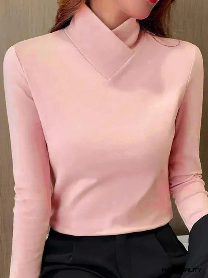 Women's Slim-Fit Long-Sleeve Turtleneck Jumper