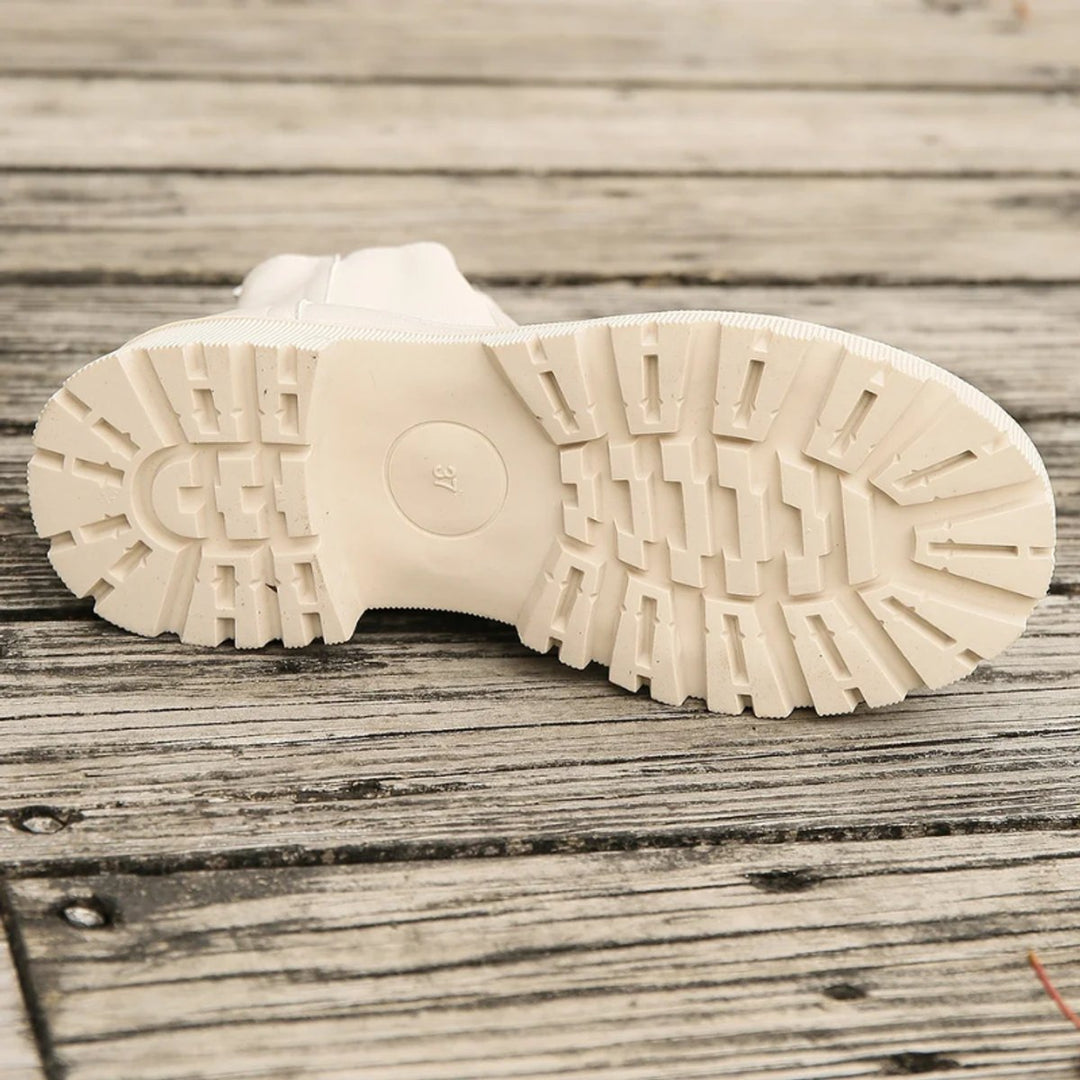 Women's Slip-On Chelsea Ankle Heeled Boots Platform Sole