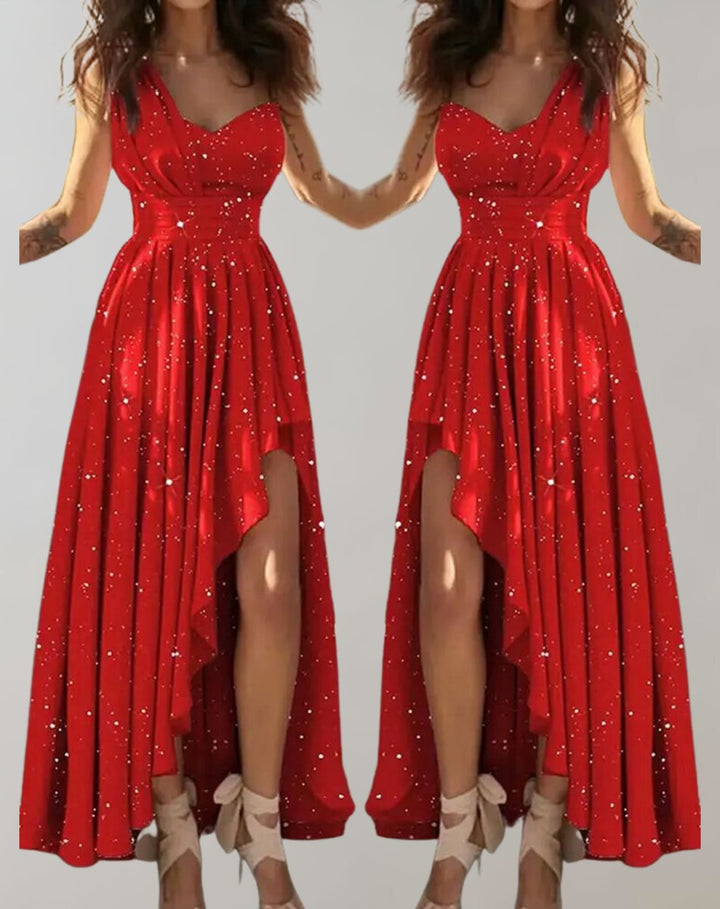 Women's Strapless A-Line Satin Cocktail Party Dress