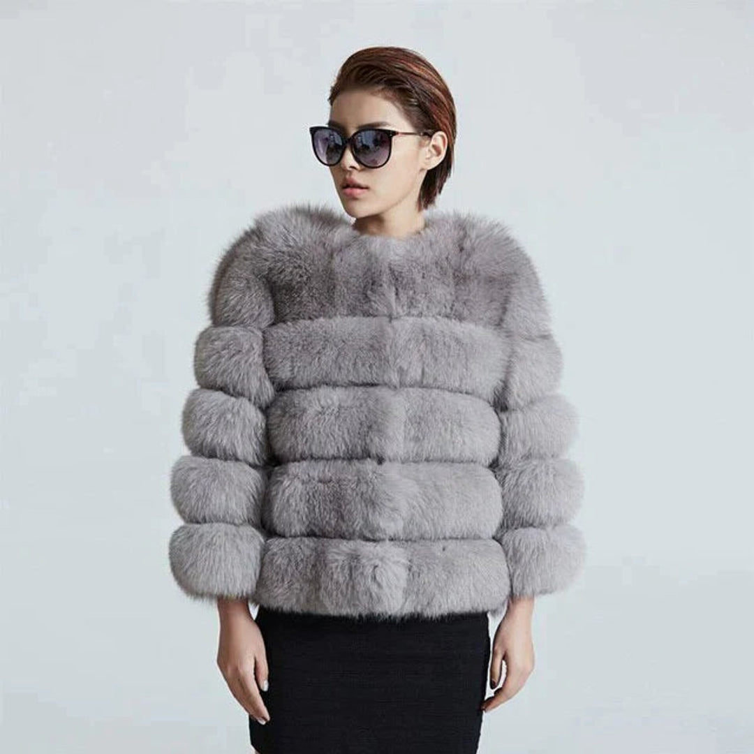 Women's Thick Fluffy Short Faux Fur Coat Hook Fastening