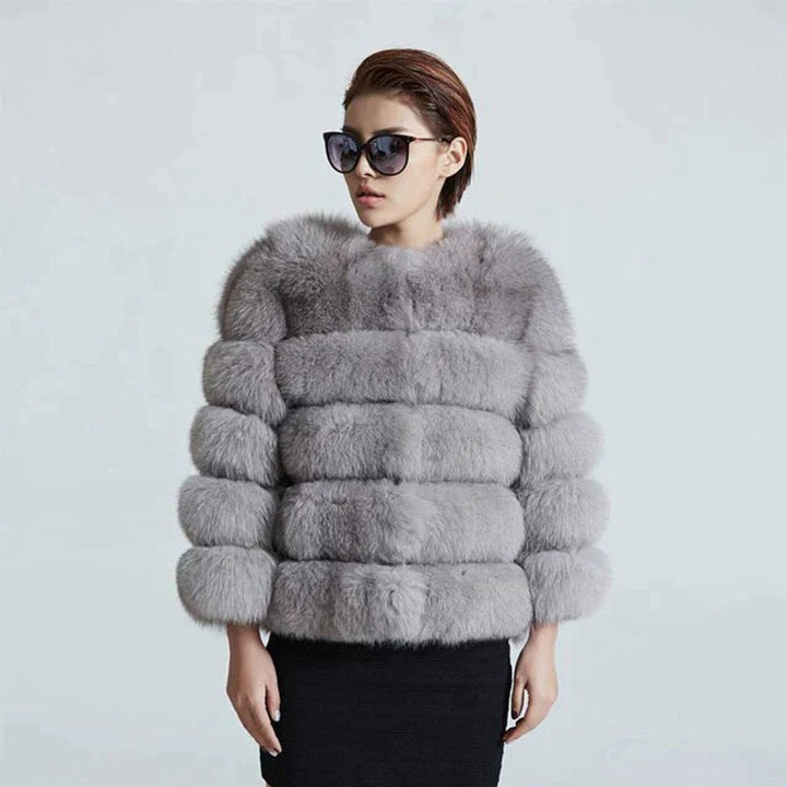 Women's Thick Fluffy Short Faux Fur Coat Hook Fastening