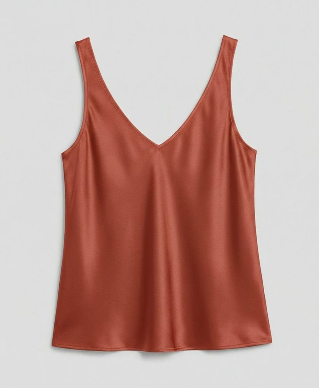 Women's V-Neck Satin Camisole Sleeveless Top