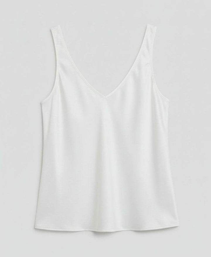 Women's V-Neck Satin Camisole Sleeveless Top