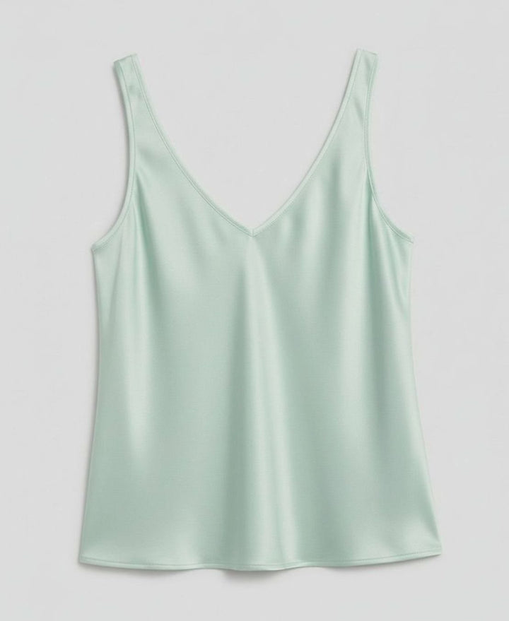 Women's V-Neck Satin Camisole Sleeveless Top