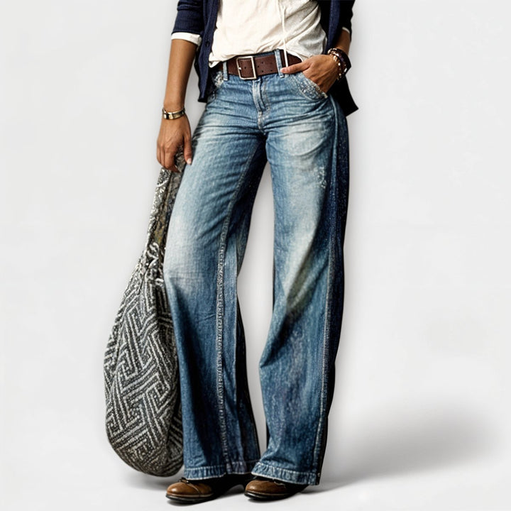 Women's Vintage High-Waist Wide Leg Trousers Relaxed Fit