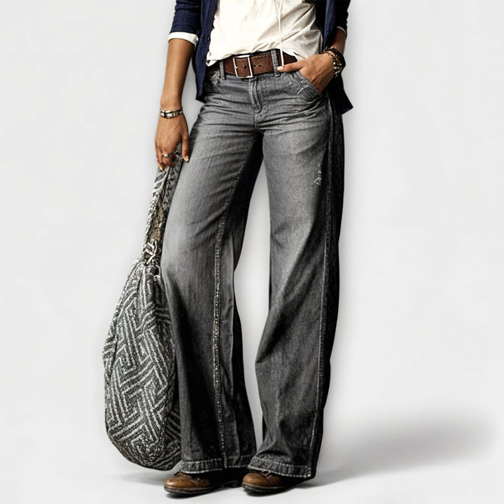 Women's Vintage High-Waist Wide Leg Trousers Relaxed Fit