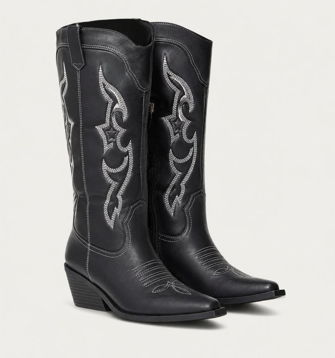 Women's Western Embroidered Pointed-Toe Knee-High Boots