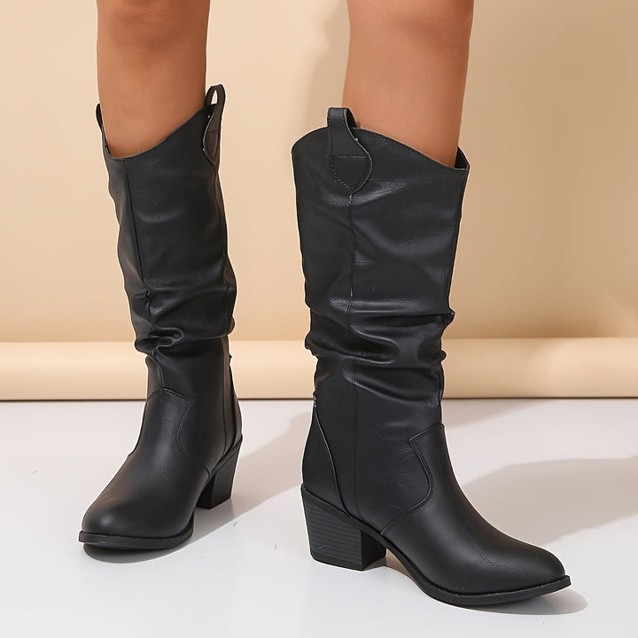 Women's Wide-Calf Slouchy Pull-On Knee-High Boots