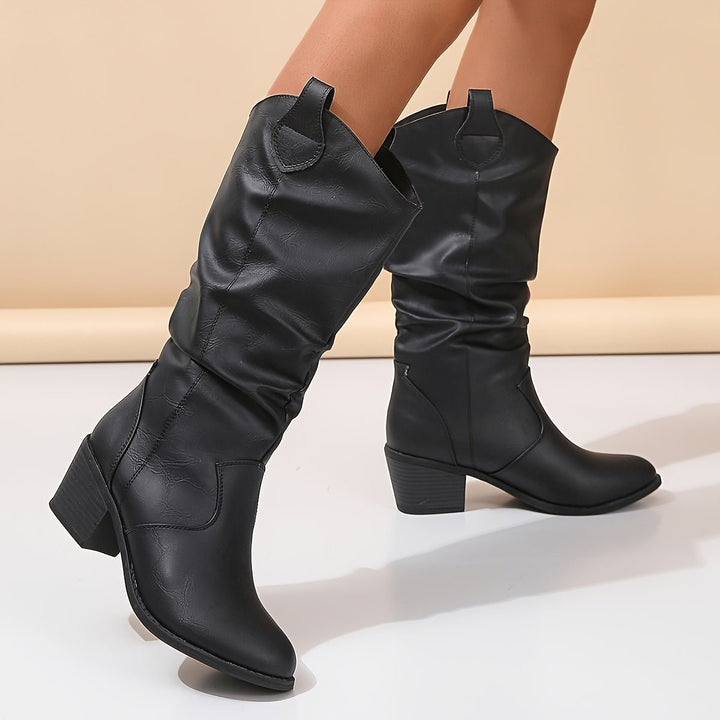 Women's Wide-Calf Slouchy Pull-On Knee-High Boots