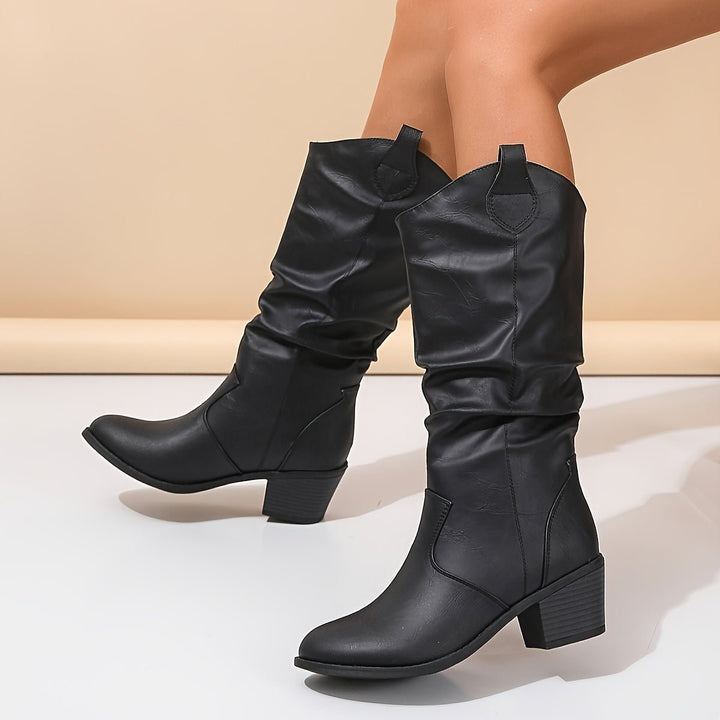 Women's Wide-Calf Slouchy Pull-On Knee-High Boots