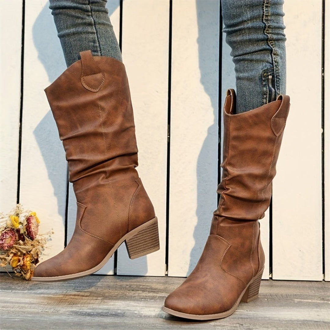 Women's Wide-Calf Slouchy Pull-On Knee-High Boots
