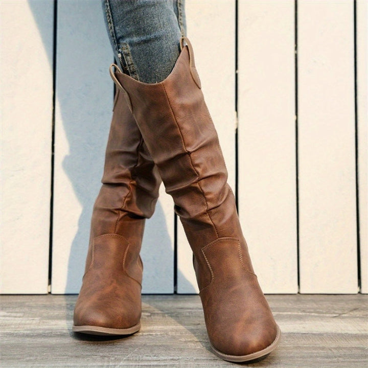 Women's Wide-Calf Slouchy Pull-On Knee-High Boots